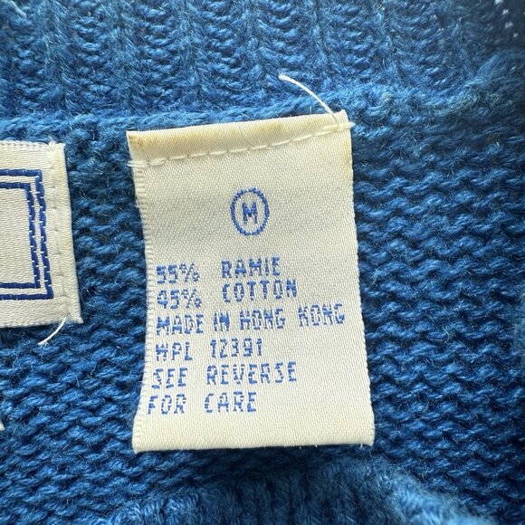 Vintage 90s Northern‎ Isles Hand Embroidered Cardigan Womens Size Medium Coastal - Picture 7 of 8